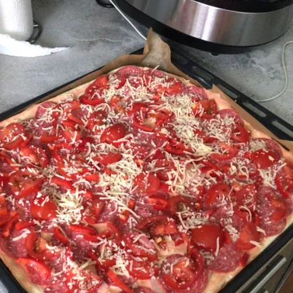 Pizza mit Salami