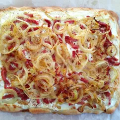 Фламмкухен. Flammkuchen. Тарт фламбе