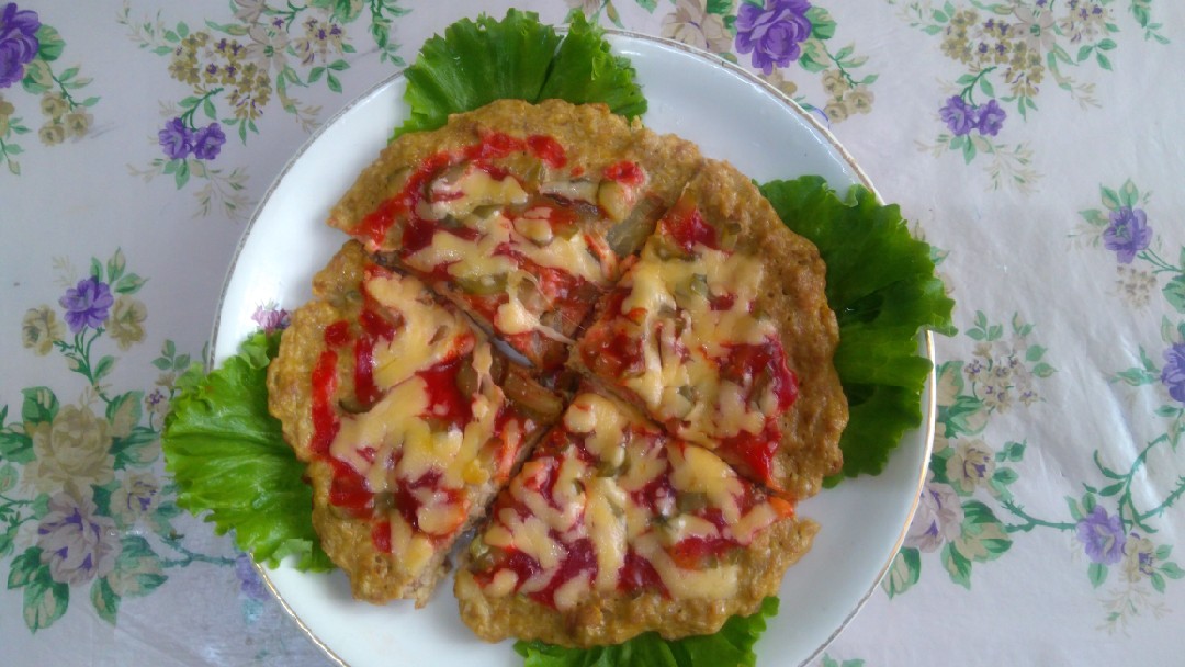 Пицца особенная😋... на сковороде