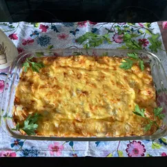 Запеканка с пельмешками😋