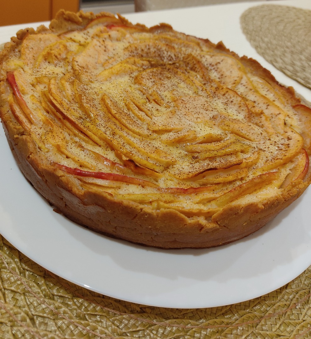 Цветаевский яблочный пирог классический с сметанной заливкой рецепт с фото пошагово
