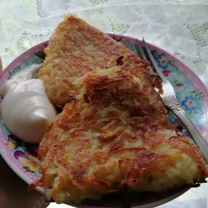 Картофельные драники с творогом 