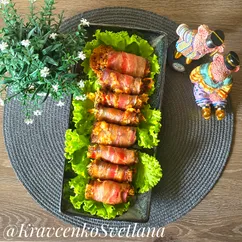 Запеченные бутерброды с сыром и беконом
