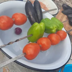 Салат мангал 🍆🫑🍅