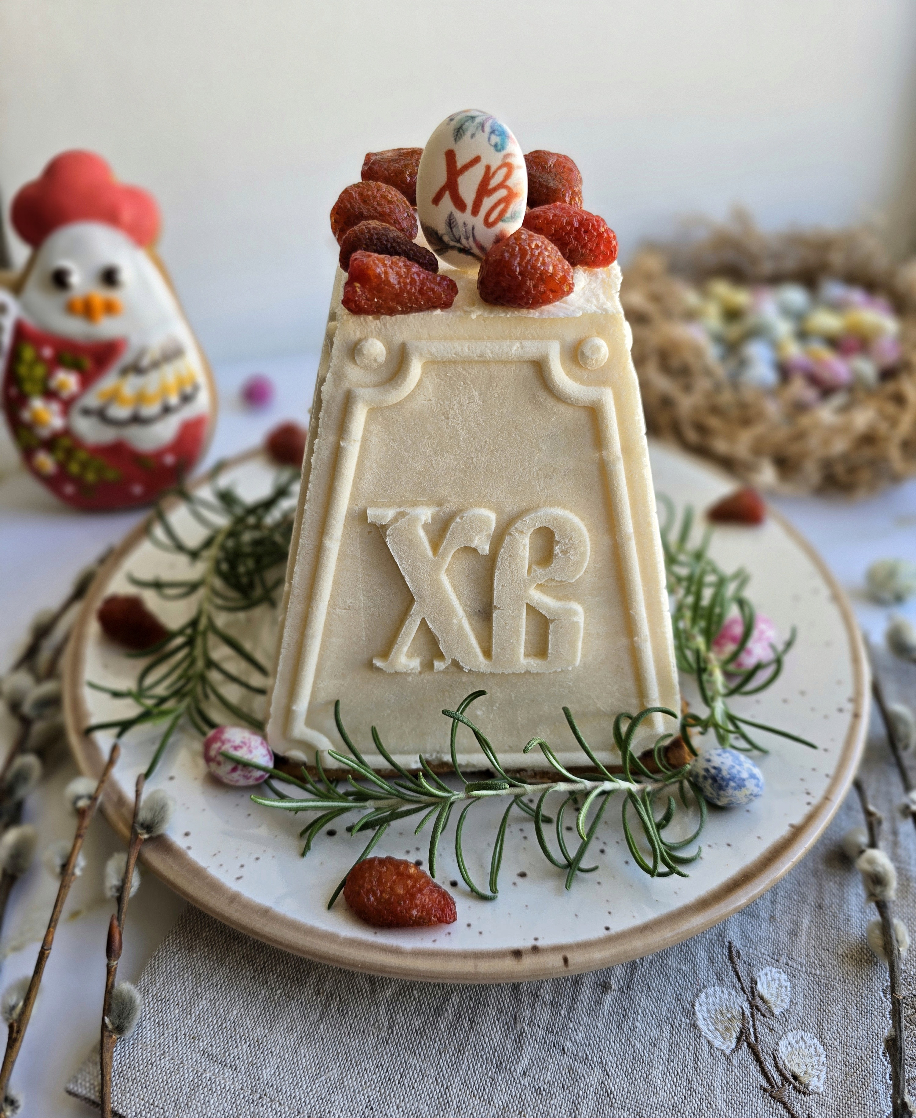 Заварная творожная пасха с начинкой