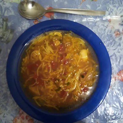 Суп из пекинской капусты с вермишелью
