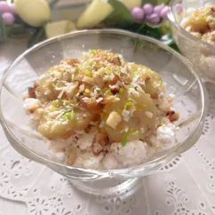 Творог с карамелизированным бананом