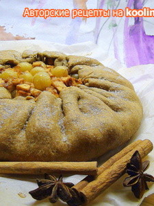 Галета из цельнозерновой муки с фруктовым ассорти и пряностями. - рецепт