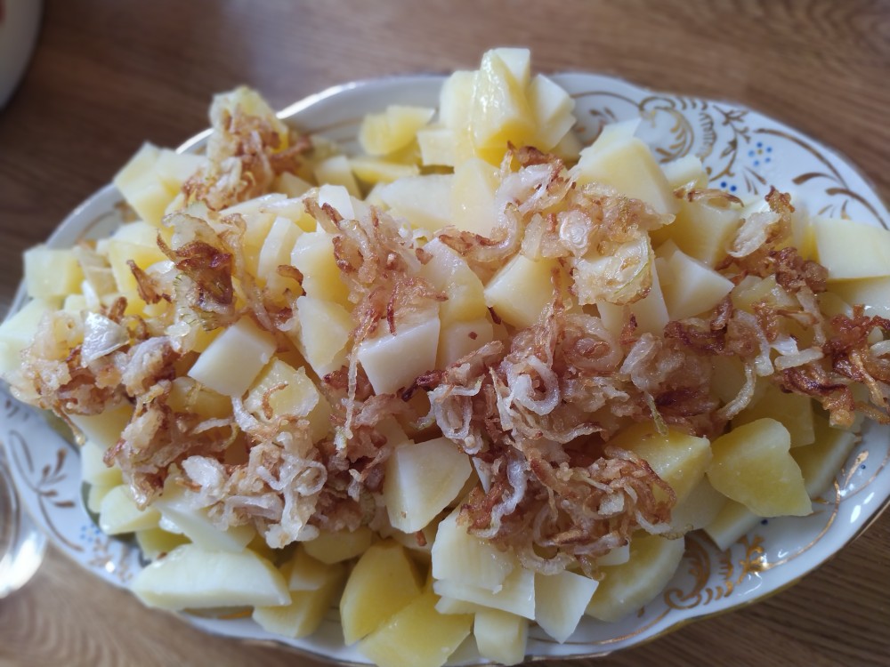 Картофель с жареным луком