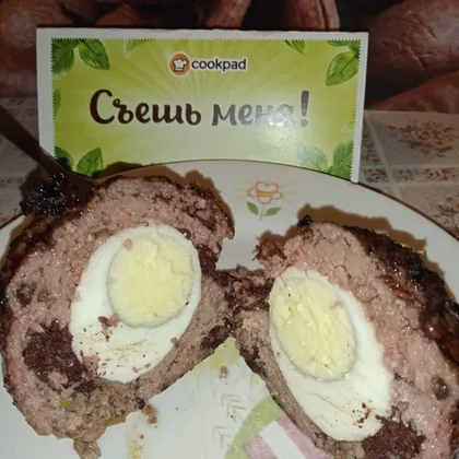 Яйца по-шотландски с кровяной колбасой
