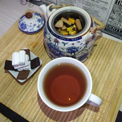 Фруктовый чай с корицей 🍎🍊