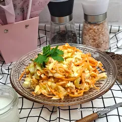 Салат с курицей и морковью по-корейски