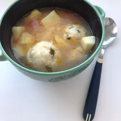 Супчик с сырными шариками 🧀🍲