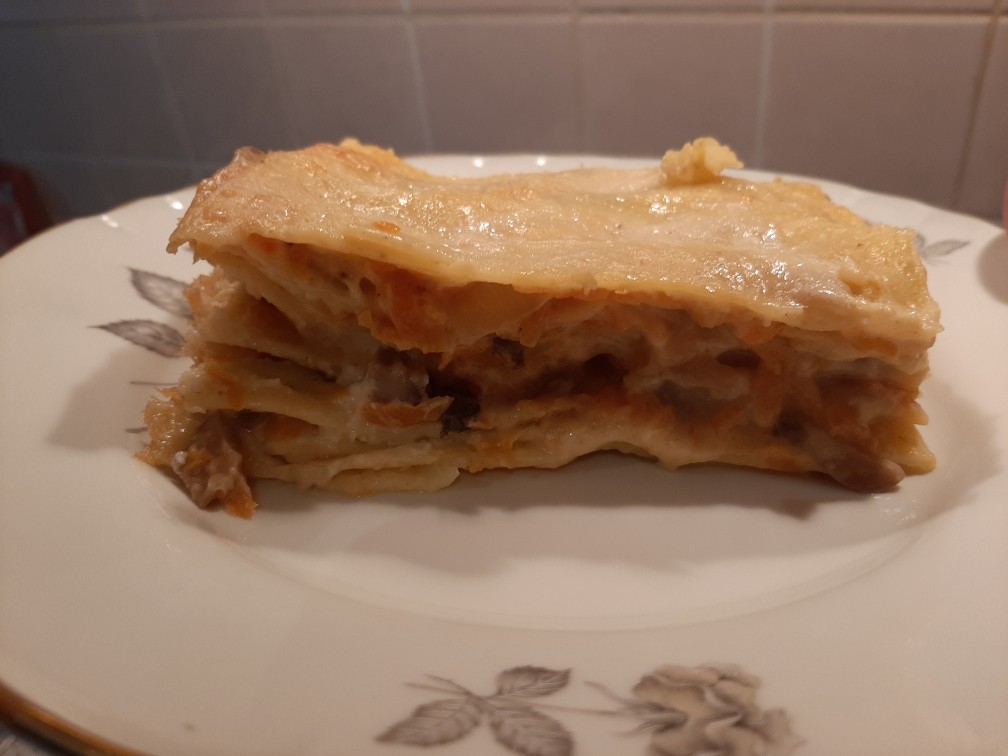 Лазанья с грибами на Новый год