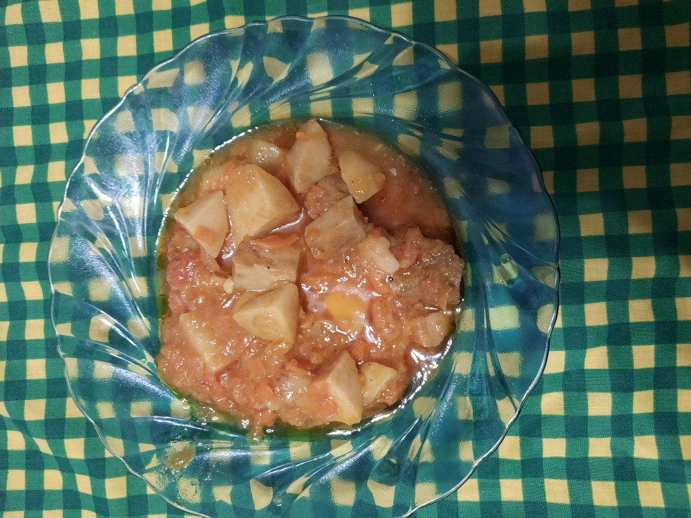 Тушеный картофель со свининой