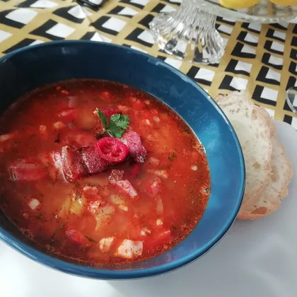 Чечевичный суп с копченым беконом