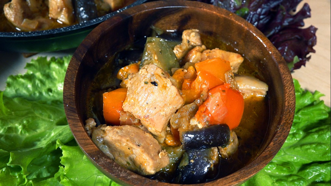 Овощное рагу с кабачками, баклажанами, картошкой и мясом — рецепт с фото