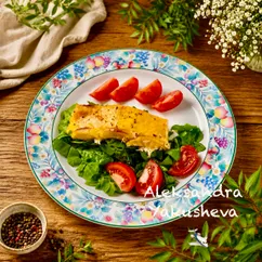 Лосось в медовой глазури с лимоном