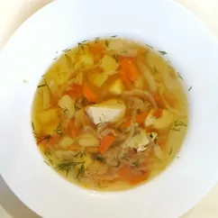 Щи с пекинской капустой и куриным филе