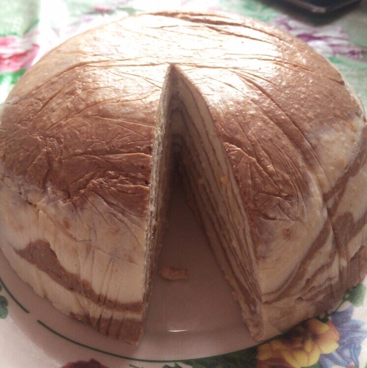 Рецепт Мраморный творожный торт