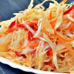 Капуста маринованная с болгарским перцем и морковью 