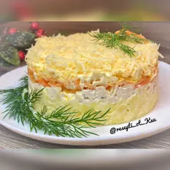 Салат с курицей и корейской морковью на праздничный стол