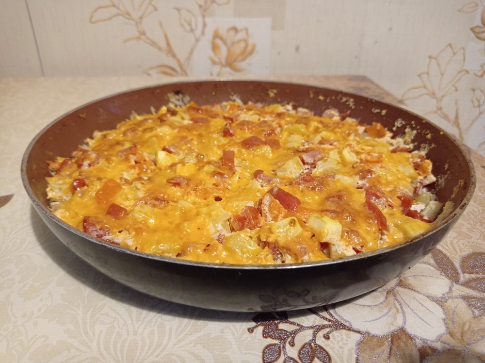 Куриное филе под овощной шубой