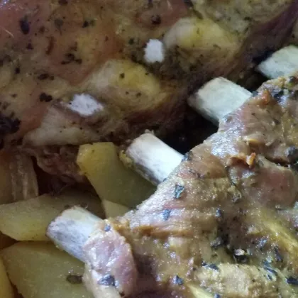 Сочные рёбрышки с картошкой #кулинарныймарафон