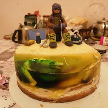 Торт рыбаку на день рождения