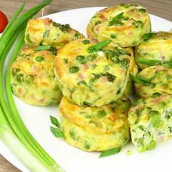 Фритатта с горошком и зелёным луком | Frittata with peas and green onion