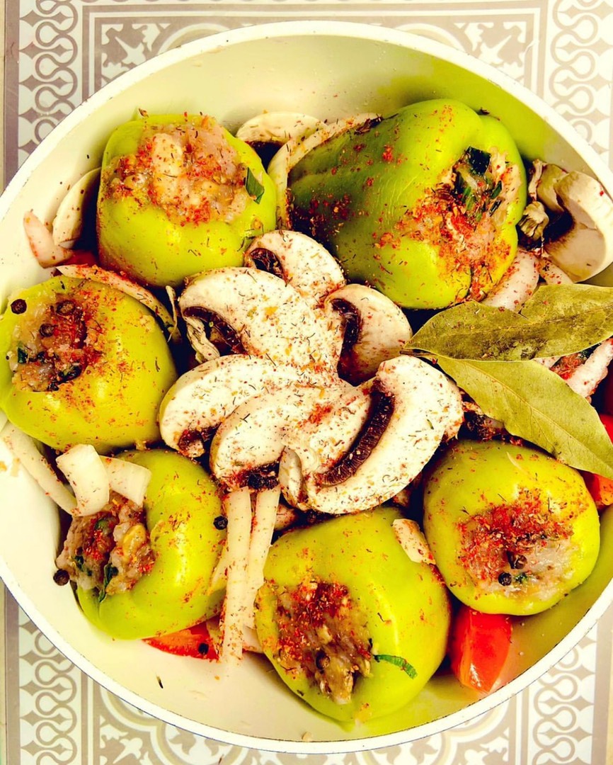 Фаршированные перцы с овощами🌶