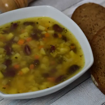 Суп с чечевицей и фасолью