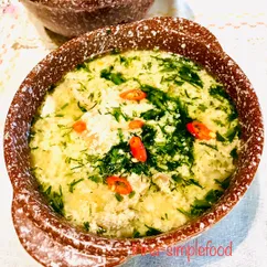 Греческий куриный суп (avgolemono)