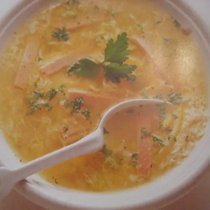 Китайский суп из яичных хлопьев