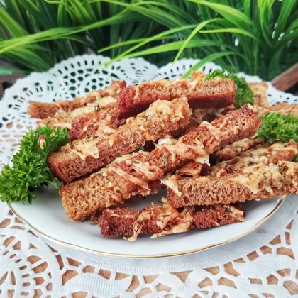 Сухарики в духовке из черного хлеба 