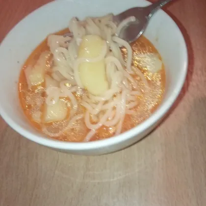 Лапша с картошкой и без лука