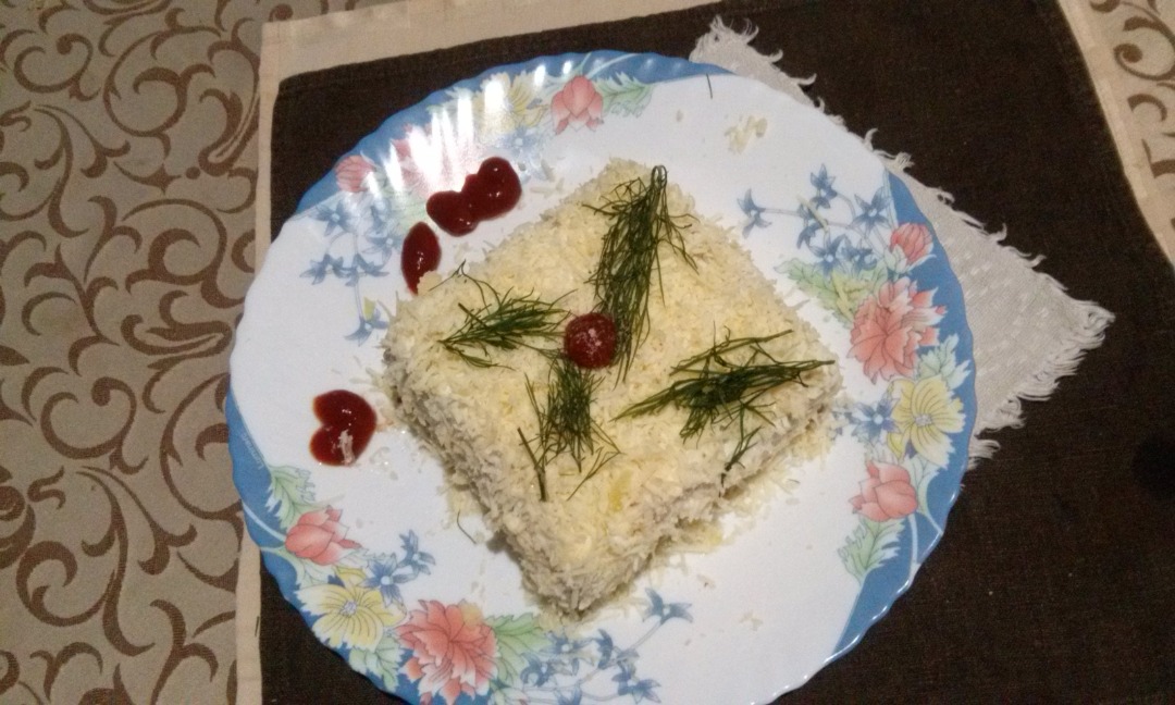 Торт крекер-салат