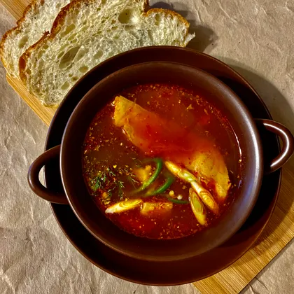  🇭🇺 Халасле (halászlé) венгерский рыбный суп