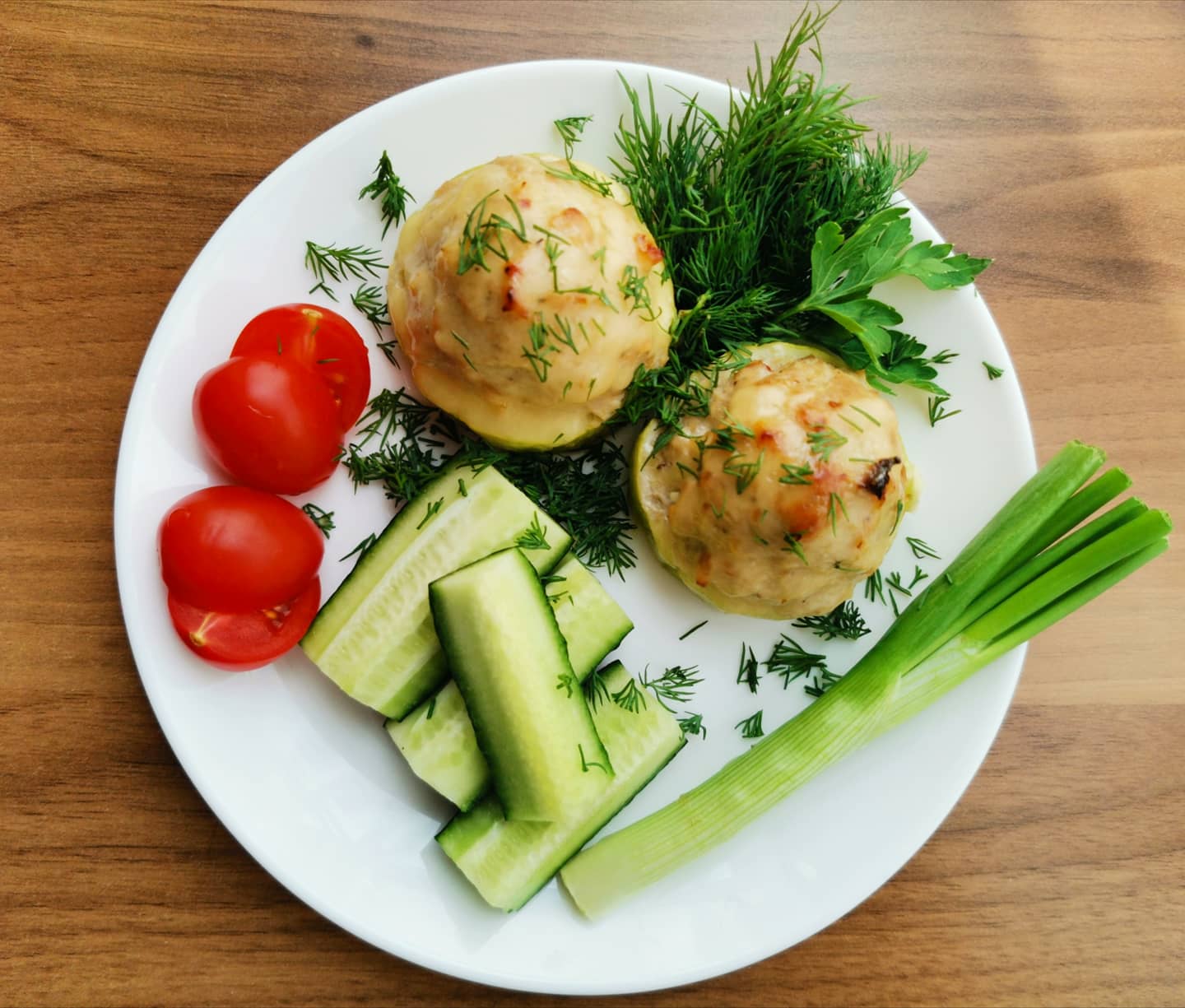 Кабачки фаршированные индейкой🦃