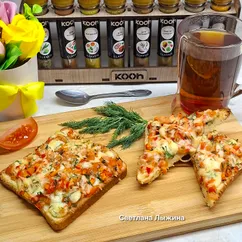 Горячие бутерброды с овощами в духовке