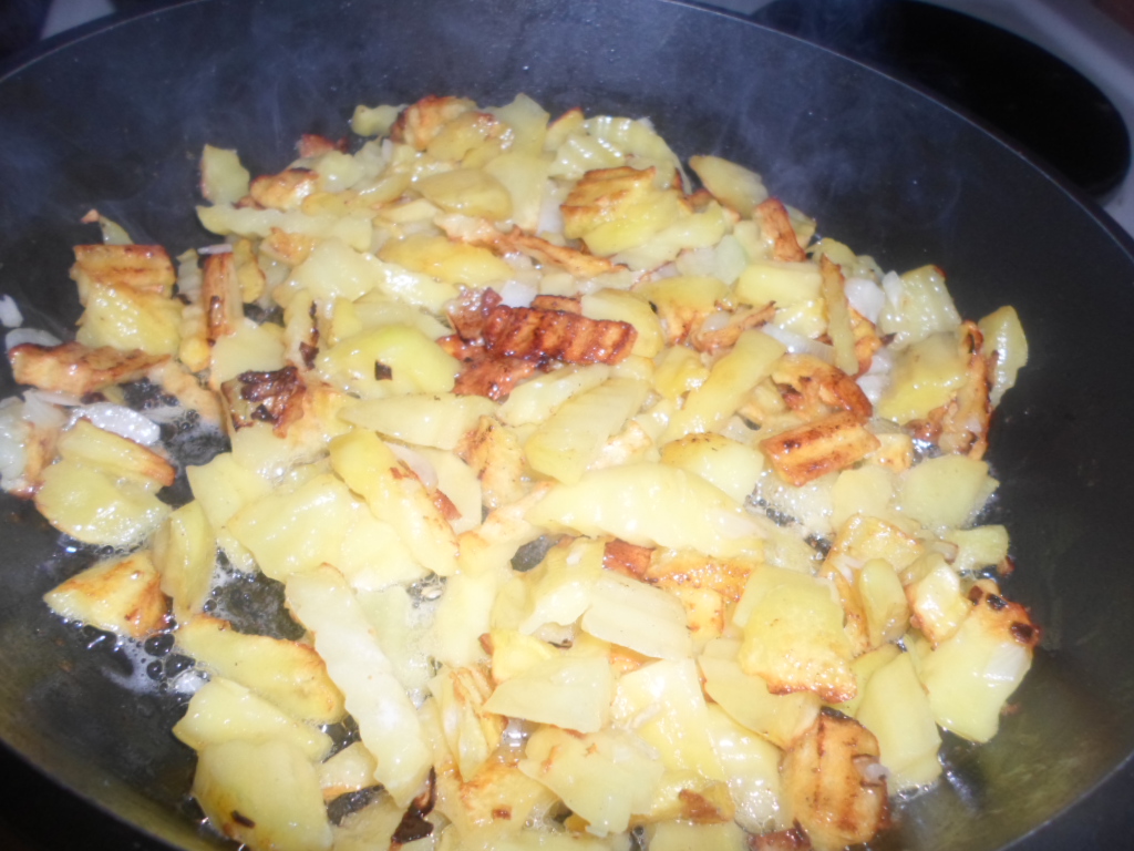 Как приготовить Жареная картошка с грибами просто рецепт пошаговый