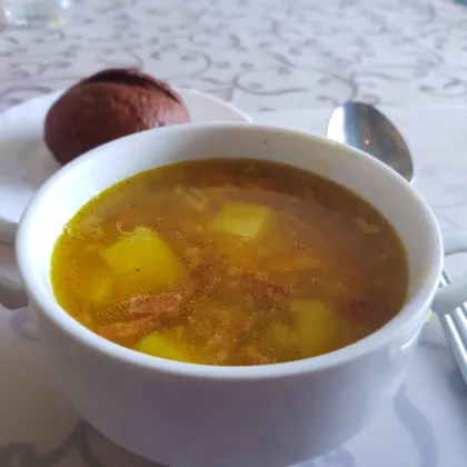 Немецкий гороховый суп с копчёной колбасой (колбасками) #чемпион