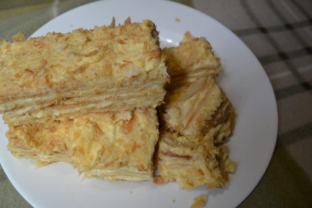Торт "Наполеон" с масляным кремом#выпечка