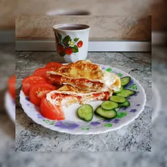 Лаваш с курицей на завтрак