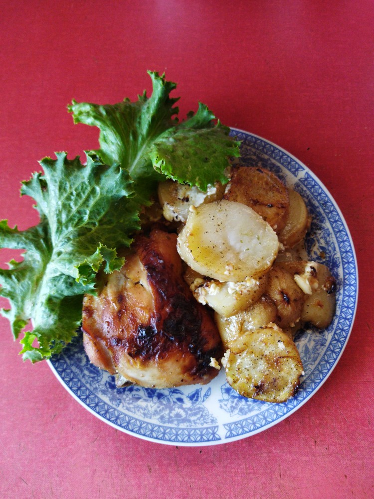 Как приготовить рецепт Куриная грудка с картошкой в духовке