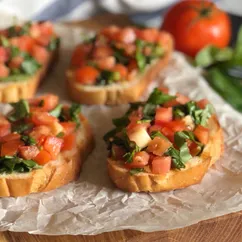 Итальянская закуска #Bruschetta 🇮🇹 #пп