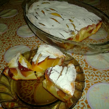 Клафути - французский пирог с нектаринами