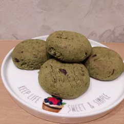 Печенье с листьями мяты и шоколадом (веганское)