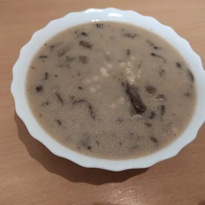 Грибной суп с фасолью и кокосовым молоком (веганский)