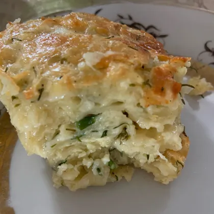 Пирог из лаваша с зеленью и сыром
